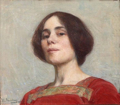 Self-portrait in entryway