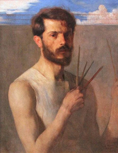 Self-Portrait in living room