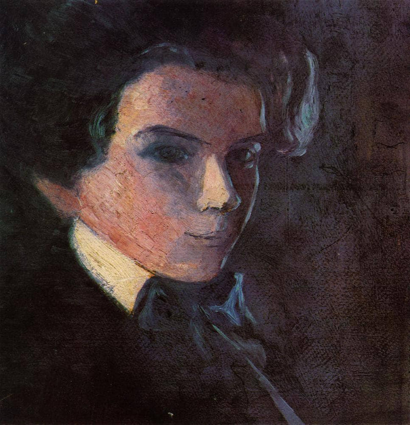 Self Portrait, Facing Right by Egon Schiele — Oil Painting Reproduction