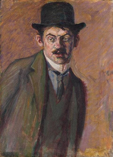 Self-portrait by Georg Scholz — Oil Painting Reproduction