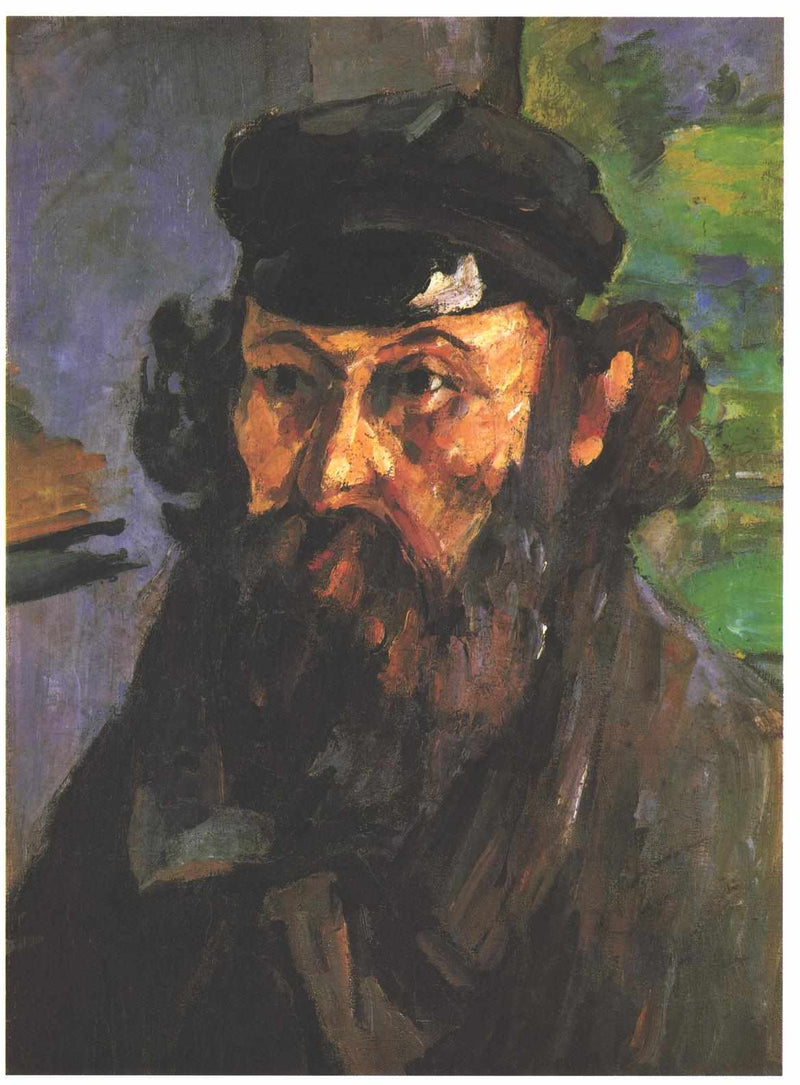 Self-Portrait in a Casquette by Paul Cezanne — Oil Painting Reproduction