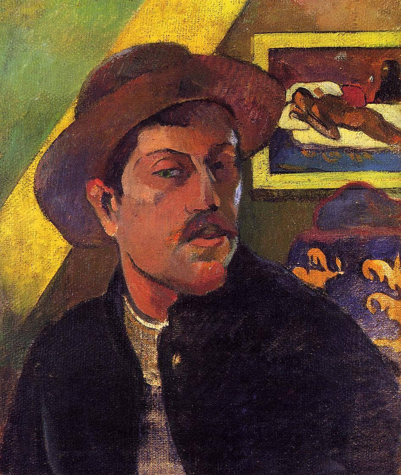 Self Portrait in a Hat by Paul Gauguin — Oil Painting Reproduction