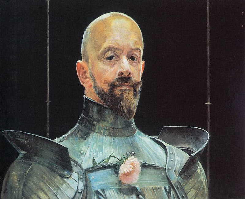 Self-portrait in Armour by Jacek Malczewski — Oil Painting Reproduction