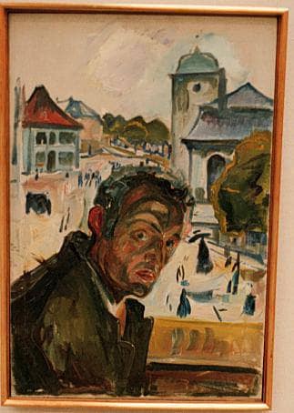 Self-Portrait in Bergen by Edvard Munch — Oil Painting Reproduction