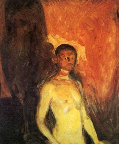 Self-Portrait in Hell in master bedroom