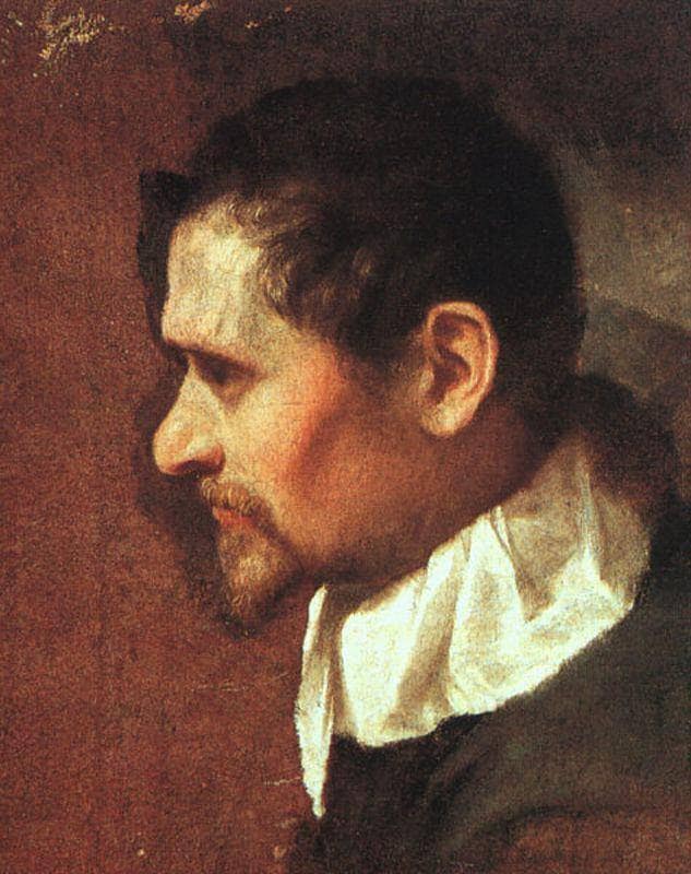 Self-Portrait in Profile by Annibale Carracci — Oil Painting Reproduction