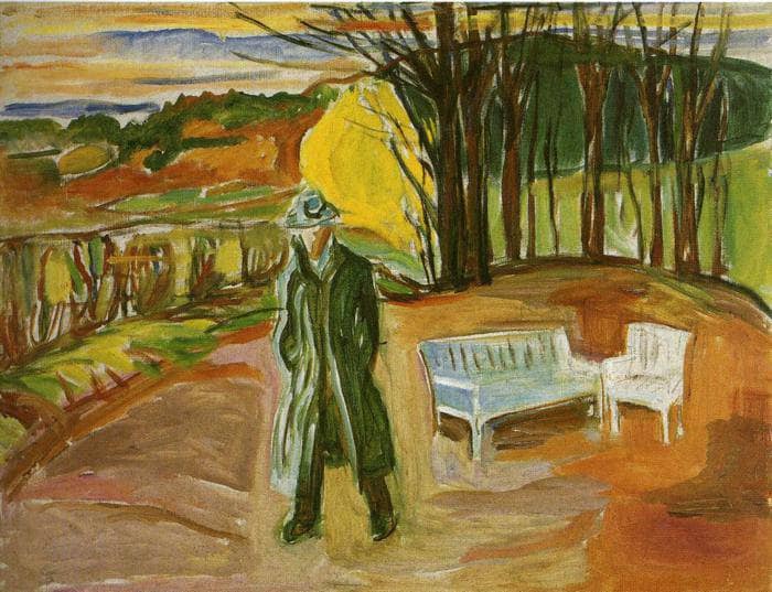 Self-Portrait in the Garden, Ekely by Edvard Munch — Oil Painting Reproduction
