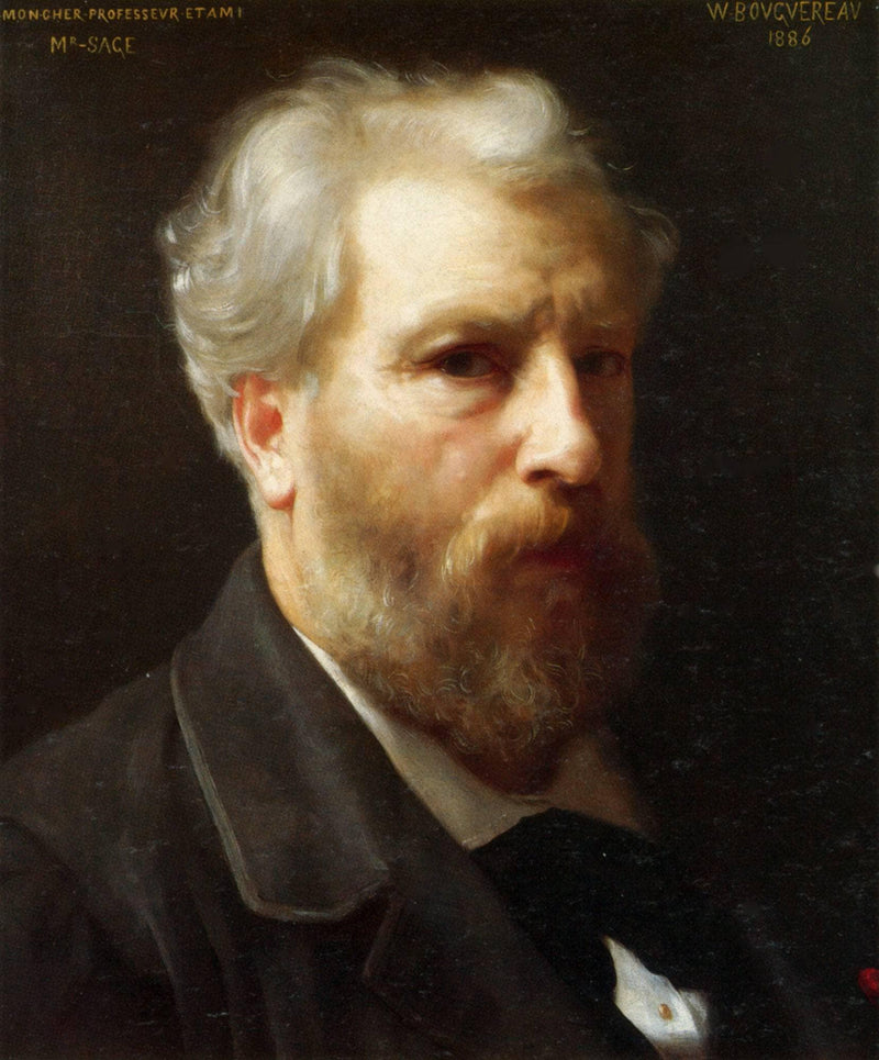 Self-Portrait Presented To M. Sage by William-Adolphe Bouguereau — Oil Painting Reproduction