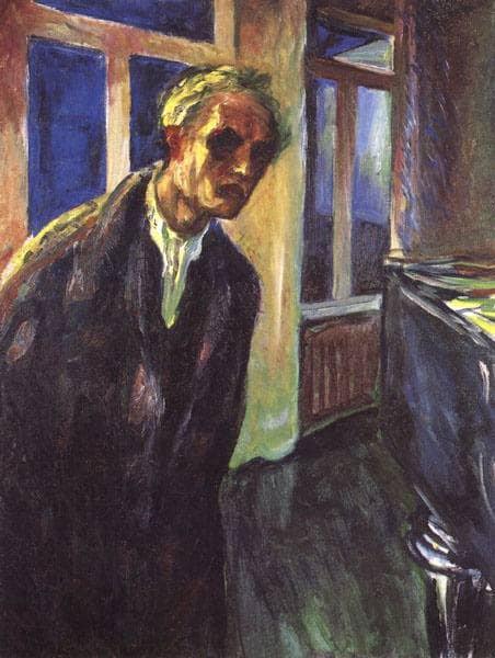 Self-portrait. The night wanderer by Edvard Munch — Oil Painting Reproduction