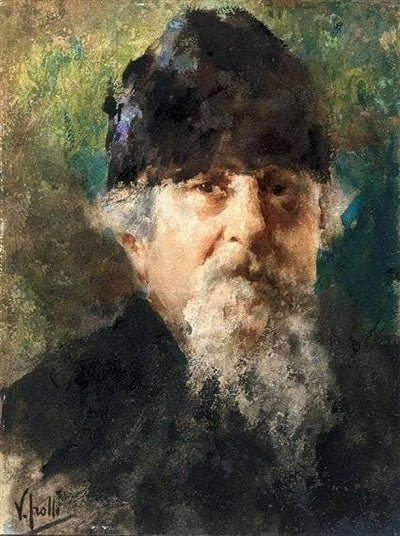 Self-portrait in study