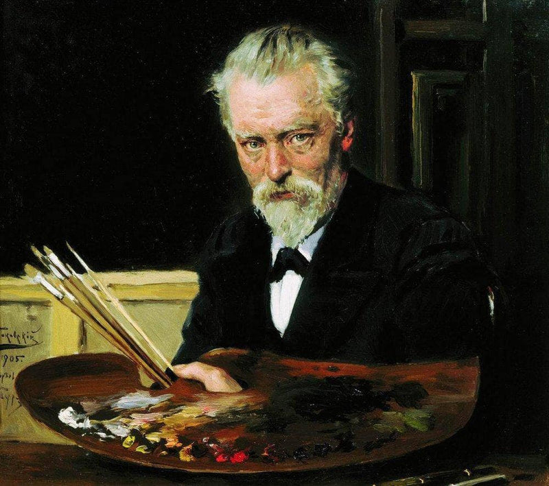 Self portrait by Vladimir Makovsky — Oil Painting Reproduction