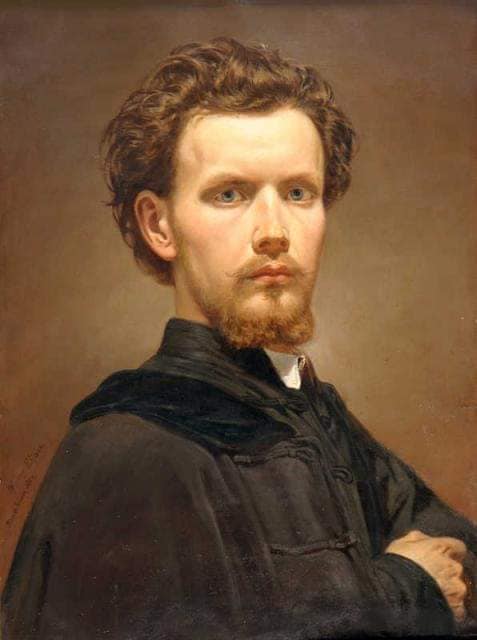Self-Portrait by Walery Eljasz Radzikowski — Oil Painting Reproduction