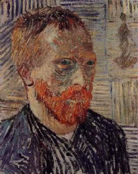 Self-Portrait with a Japanese Print by Vincent van Gogh — Oil Painting Reproduction