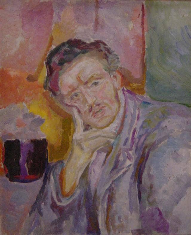Self-Portrait with Hand under Cheek by Edvard Munch — Oil Painting Reproduction