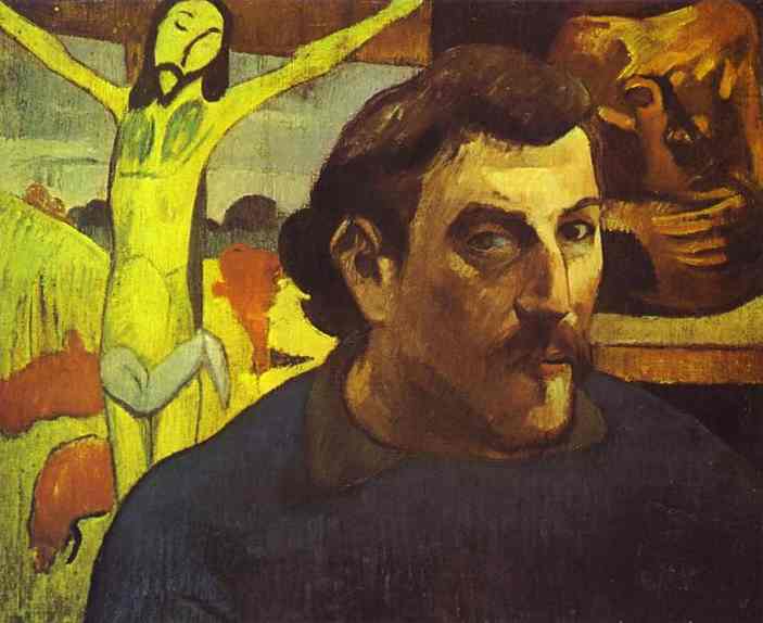 Self Portrait with the Yellow Christ by Paul Gauguin — Oil Painting Reproduction