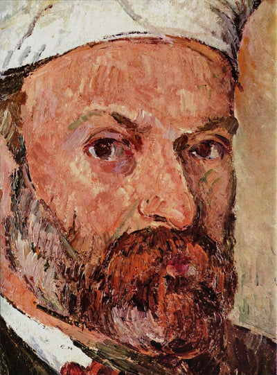 Self-portrait with white turbaned (detail) in apartment
