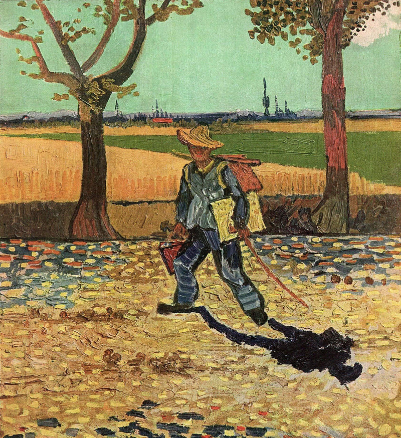 Selfportrait on the Road to Tarascon (The Painter on His Way to Work) by Vincent van Gogh — Oil Painting Reproduction