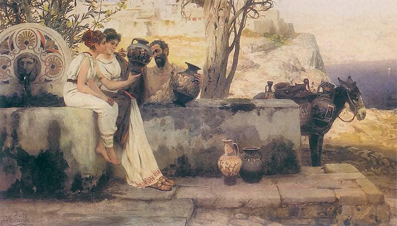 Seller of Vases by Henryk Siemiradzki — Oil Painting Reproduction