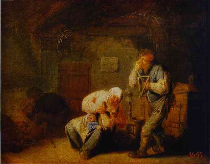 Sense of Smell by Adriaen van Ostade — Oil Painting Reproduction