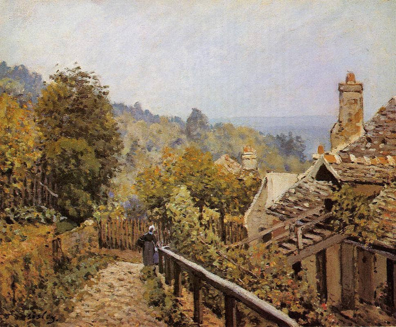 Sentier de la Mi Cote, Louveciennes by Alfred Sisley — Oil Painting Reproduction