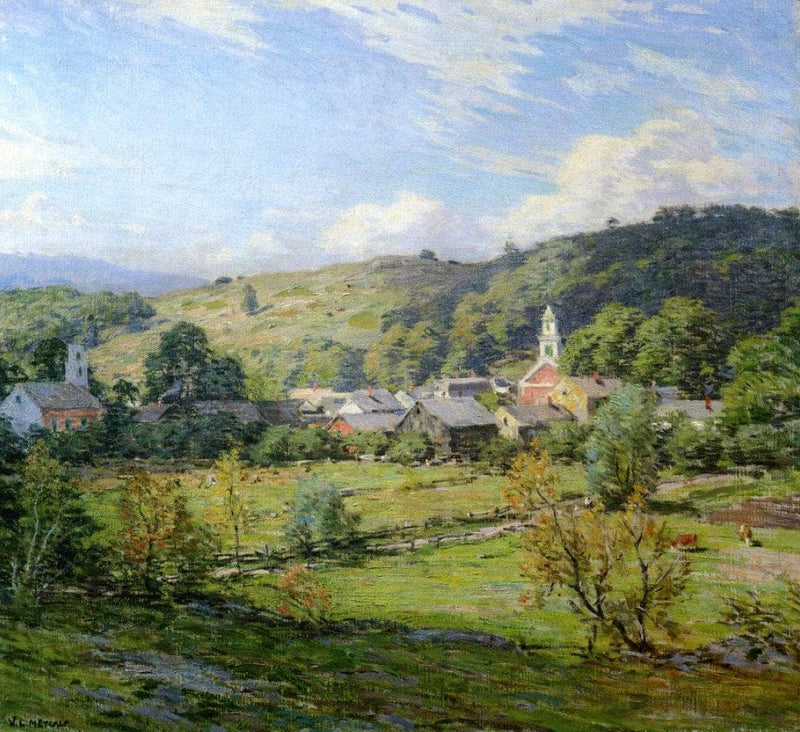 September Morning, Plainfield, New Hampshire by Willard Metcalf — Oil Painting Reproduction
