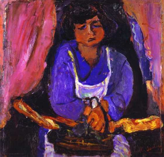 Servant Girl in Blue by Chaim Soutine — Oil Painting Reproduction