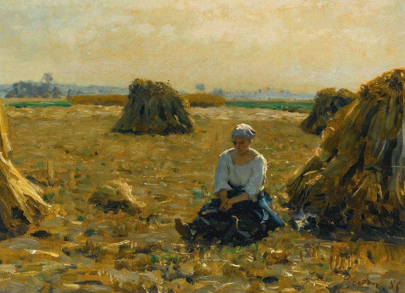 Setting out for the Fields by Jules Breton — Oil Painting Reproduction