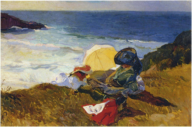 Setting sun in Biarritz by Joaquín Sorolla — Oil Painting Reproduction