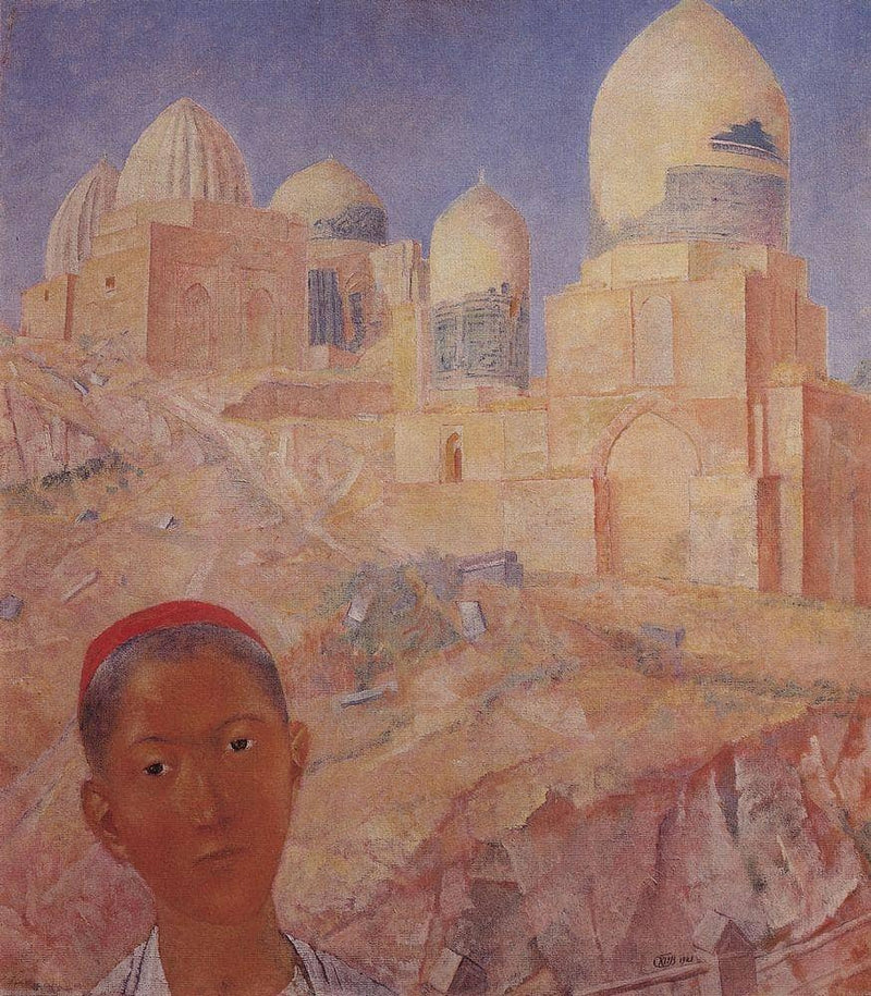 Shah-i-Zinda by Kuzma Petrov-Vodkin — Oil Painting Reproduction