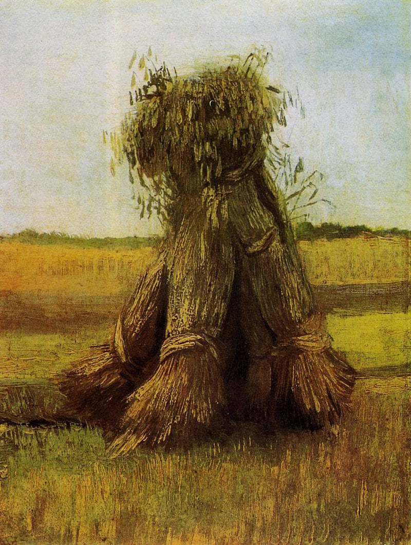 Sheaves of Wheat in a Field by Vincent van Gogh — Oil Painting Reproduction