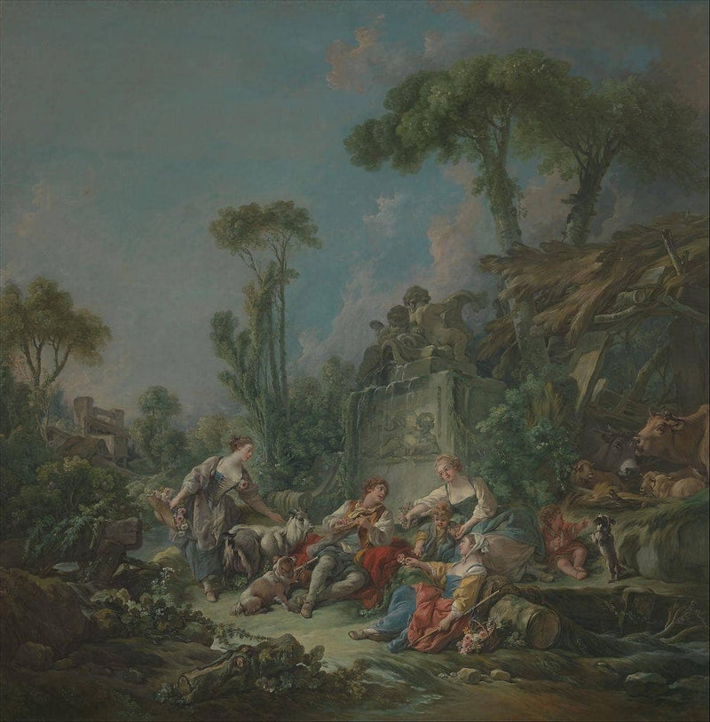 Shepherd's Idyll by Francois Boucher — Oil Painting Reproduction
