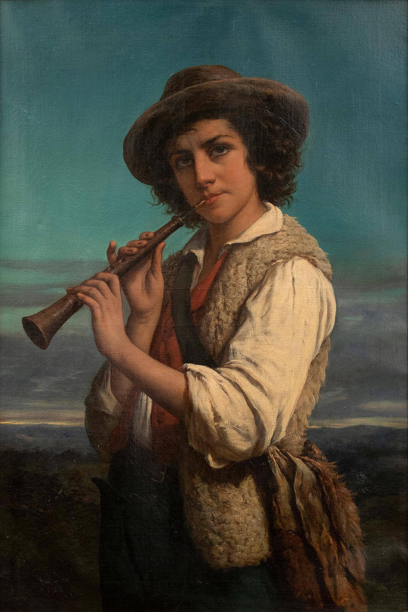 Shepherd with fife by Elisabeth Jerichau-Baumann — Oil Painting Reproduction