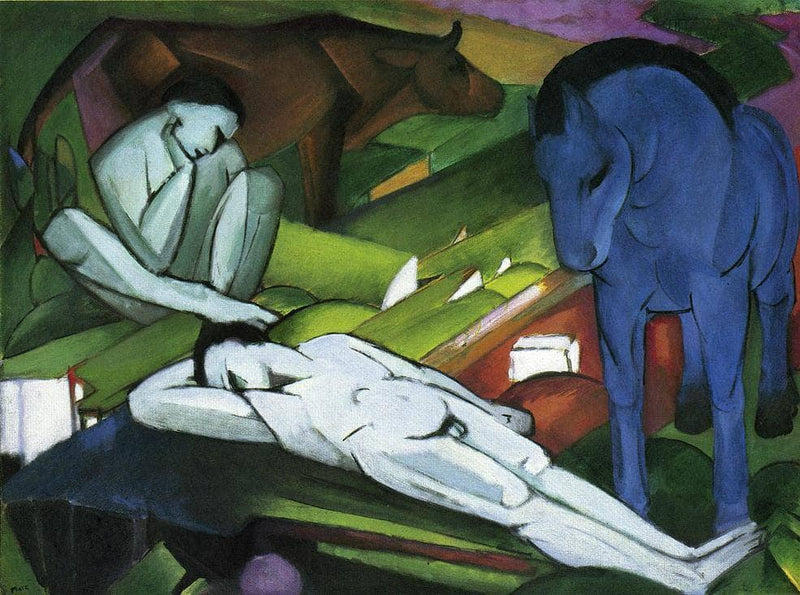 Shepherds by Franz Marc — Oil Painting Reproduction