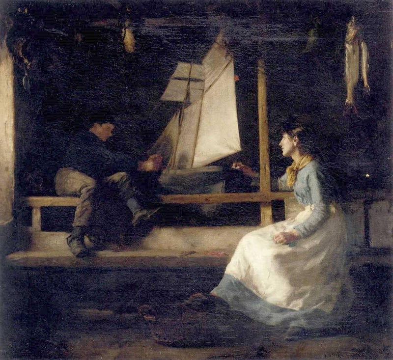 Ship Builders by Henry Scott Tuke — Oil Painting Reproduction