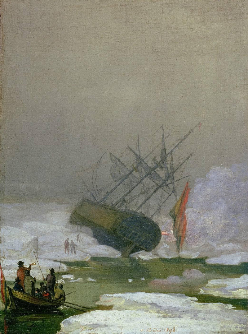 Ship in the Arctic Ocean by Caspar David Friedrich — Oil Painting Reproduction