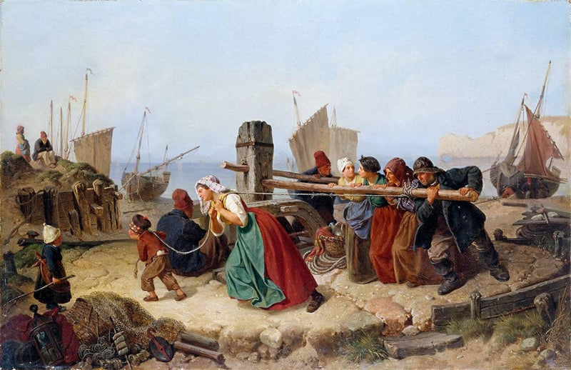 Ship winds in Normandy by Rudolf Jordan — Oil Painting Reproduction