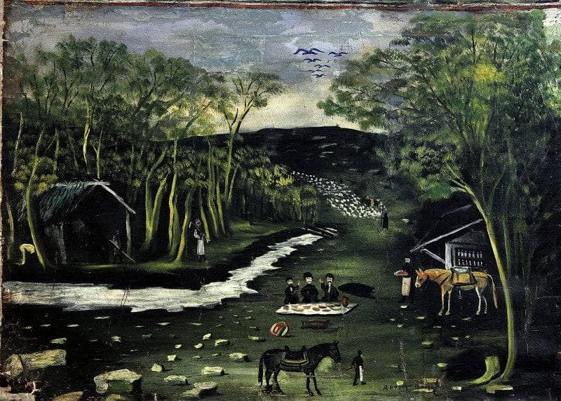 Shiraki (part of Tapestry in six paintings) by Niko Pirosmani — Oil Painting Reproduction
