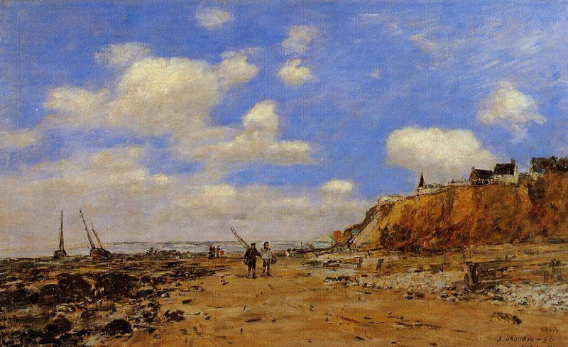 Shoreline with Rising Tide, October by Eugene Boudin — Oil Painting Reproduction