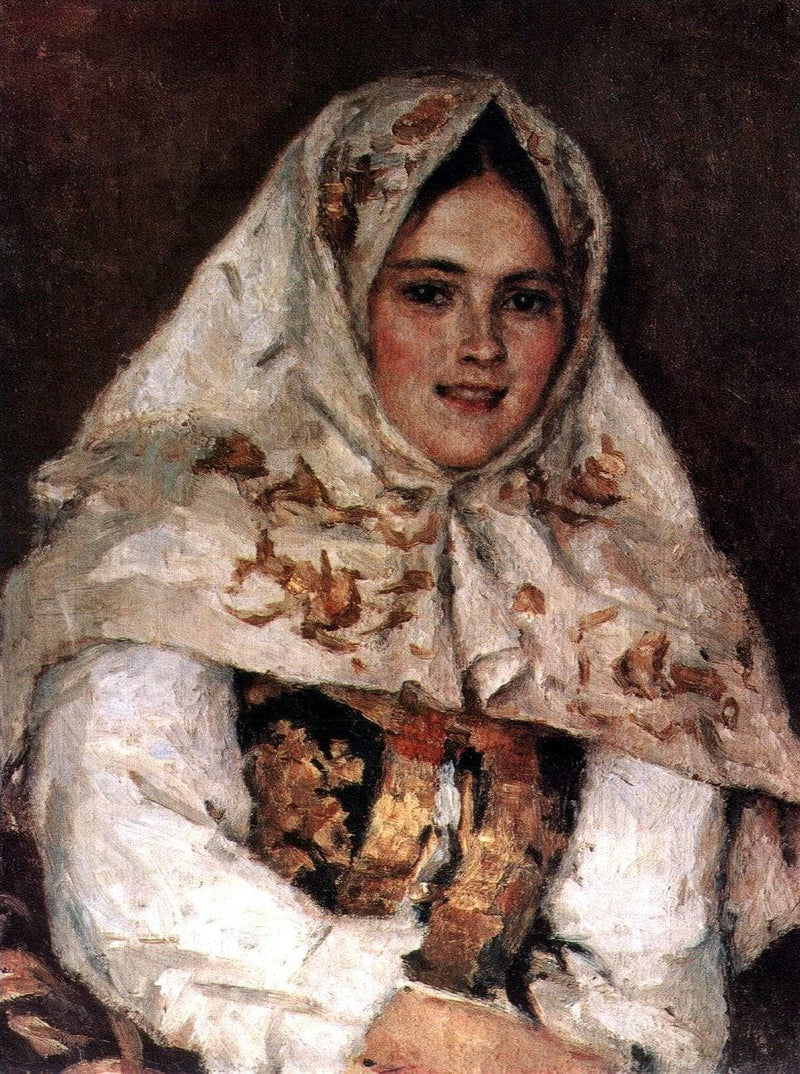 Siberian Beauty. Portrait of E. A. Rachkovsky. by Vasily Surikov — Oil Painting Reproduction