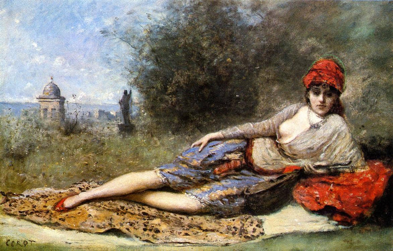 Sicilian Odalisque by Camille Corot — Oil Painting Reproduction