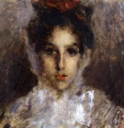 Sick girl by Tranquillo Cremona — Oil Painting Reproduction