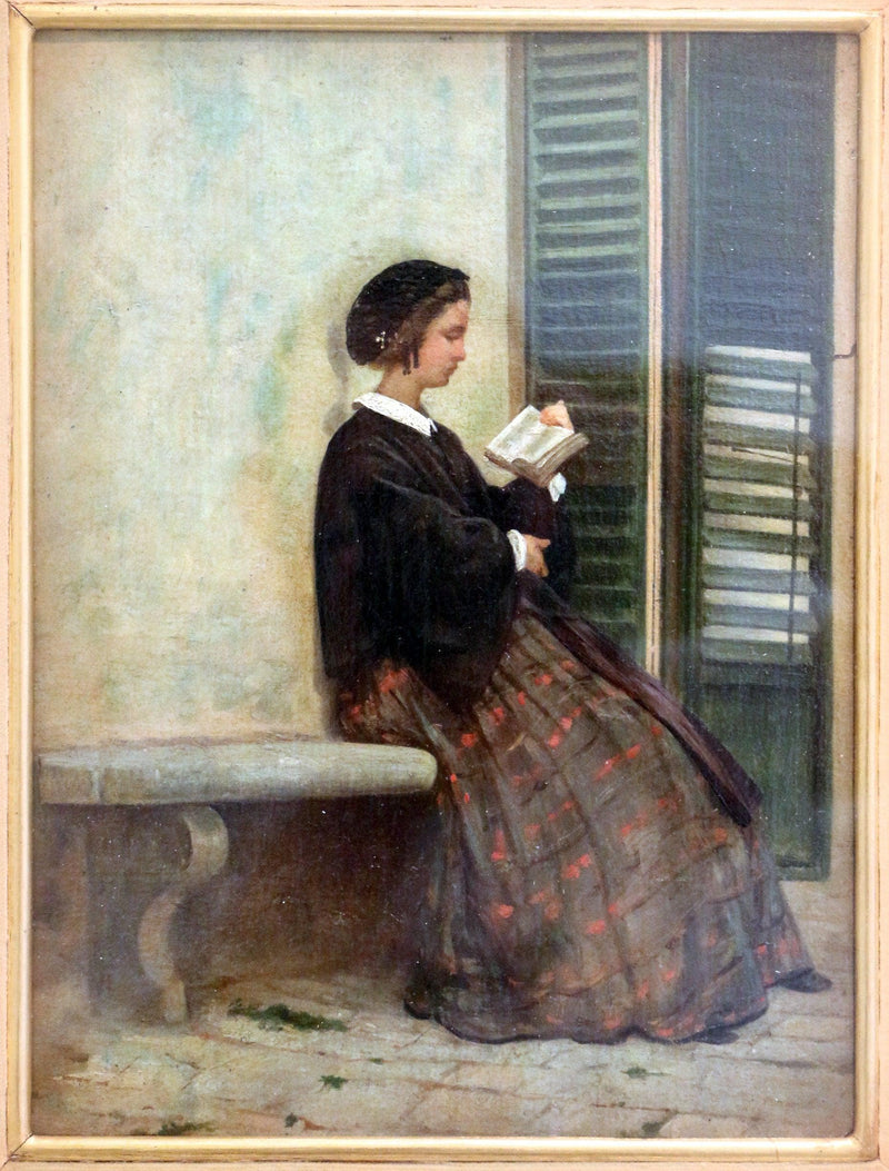 The reading by Silvestro Lega — Oil Painting Reproduction