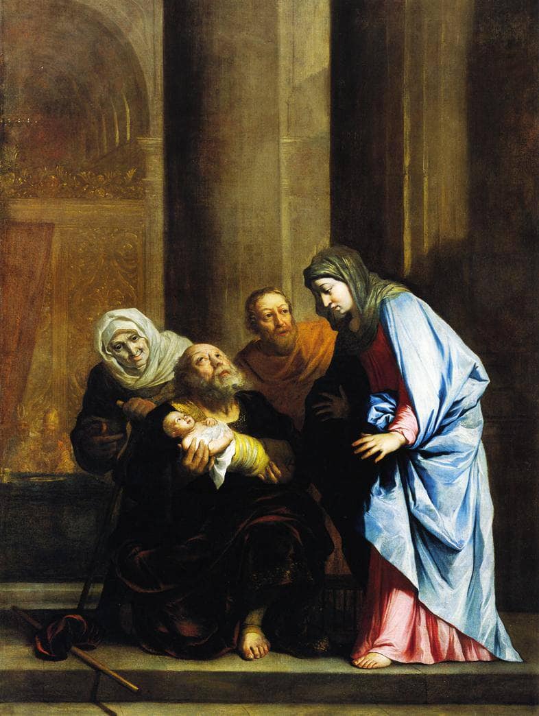 Simeon with the Infant Jesus by Benjamin West — Oil Painting Reproduction