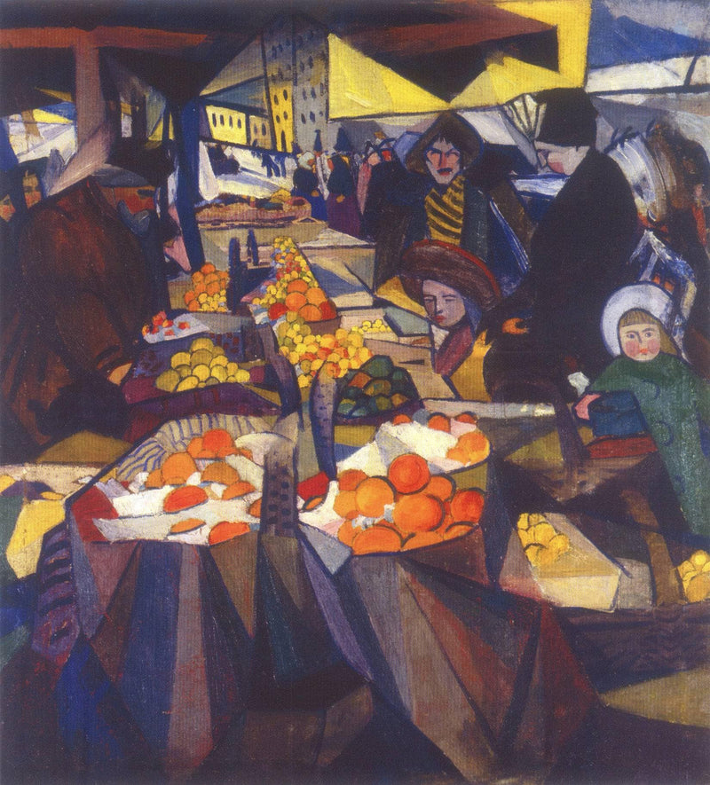 Sinnyj market. Kyiv by Oleksandr Bogomazov — Oil Painting Reproduction