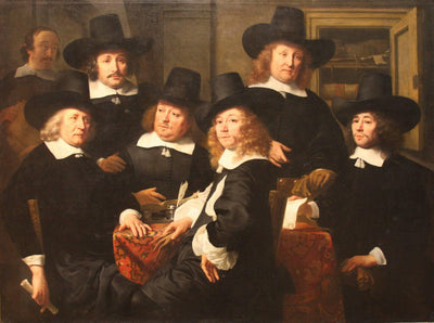 Six Regents and the Beadle of the Nieuwe Zijds Institute for the Outdoor Relief of the Poor in master bedroom
