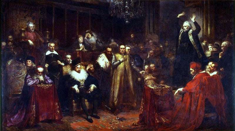 Skarga`s Sermon by Jan Matejko — Oil Painting Reproduction