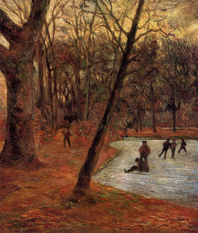 Skaters in Fredericksberg park in hallway