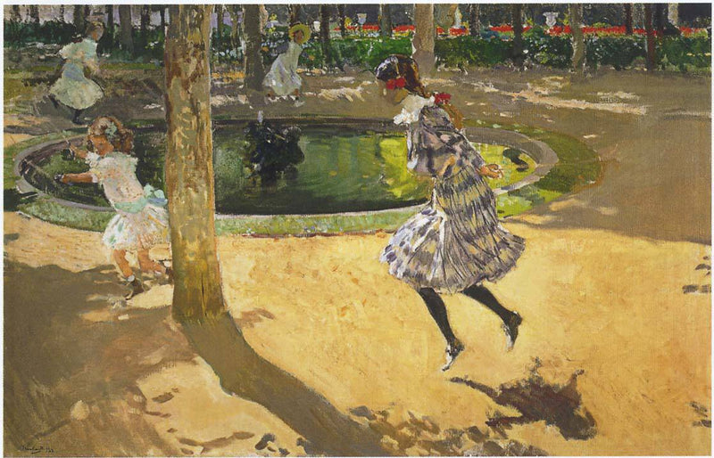 Skipping rope at La Granja by Joaquín Sorolla — Oil Painting Reproduction