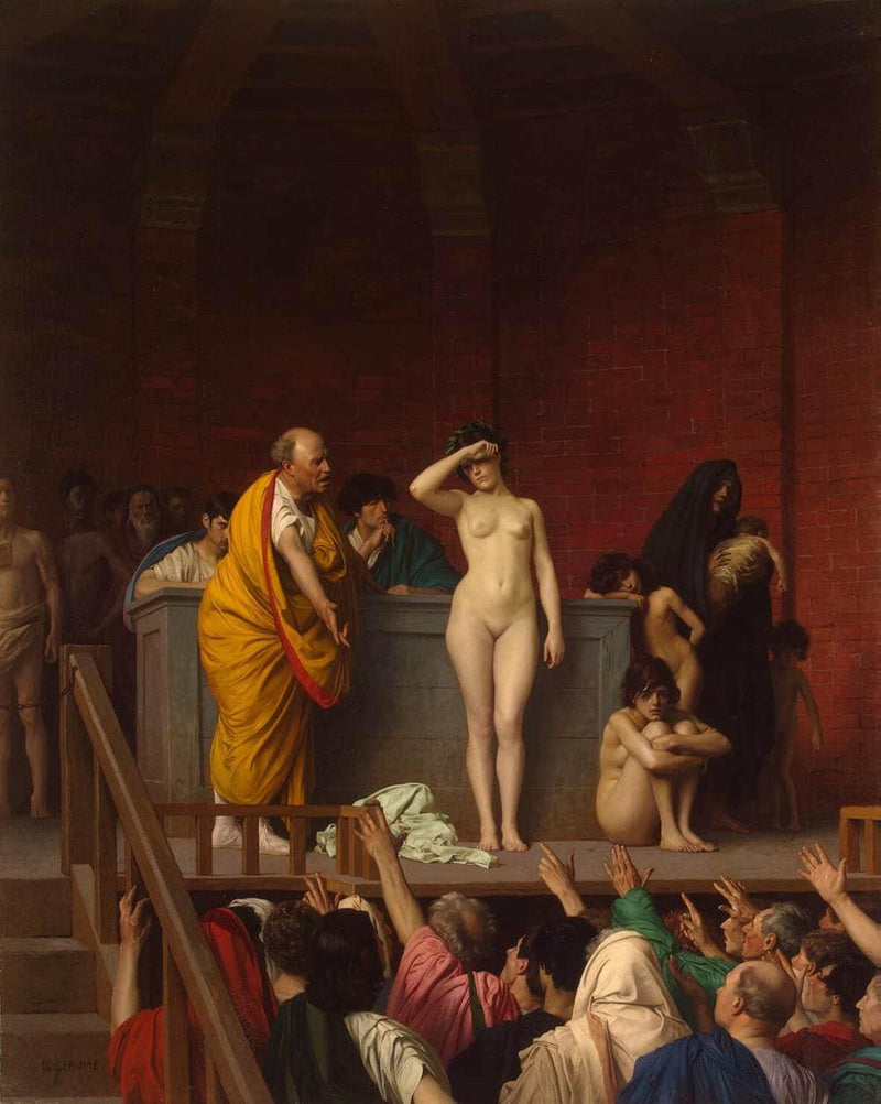Slave Market in Rome by Jean-Leon Gerome — Oil Painting Reproduction