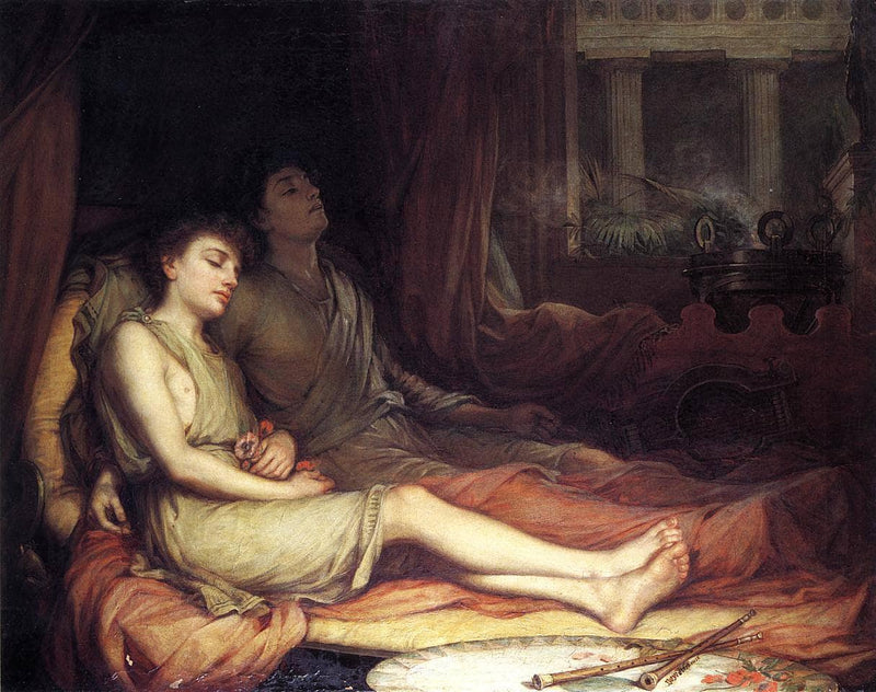Sleep and His Half Brother Death by John William Waterhouse — Oil Painting Reproduction